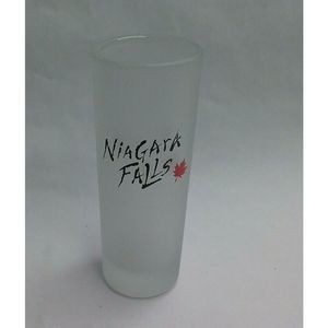Vintage Niagra Falls Canada National Park Tall Frosted Shot Glass